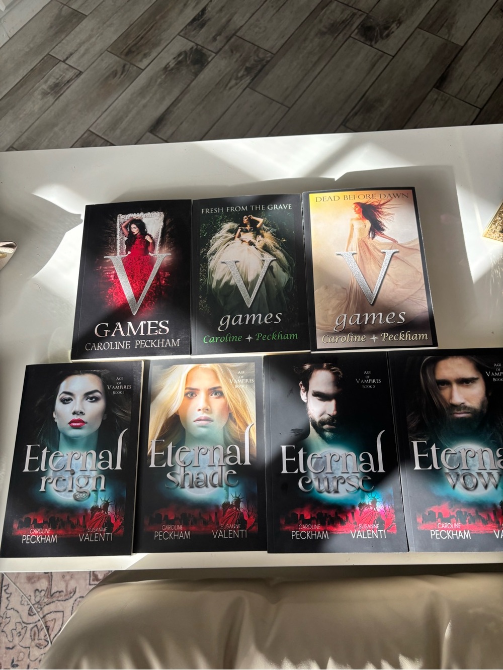 V Games & Eternal Series Paperback Book Set by Caroline Peckham &Suzanne Valenti